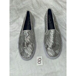 Keds silver Mini Sequin Shoes size 8 NEW SHOE SALE